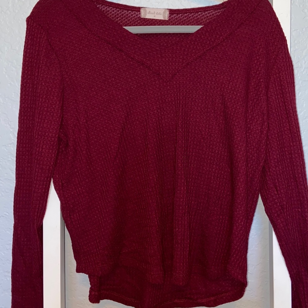 Maroon Altar'd state sweater
